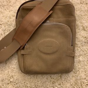 Longchamp crossbody suede bag